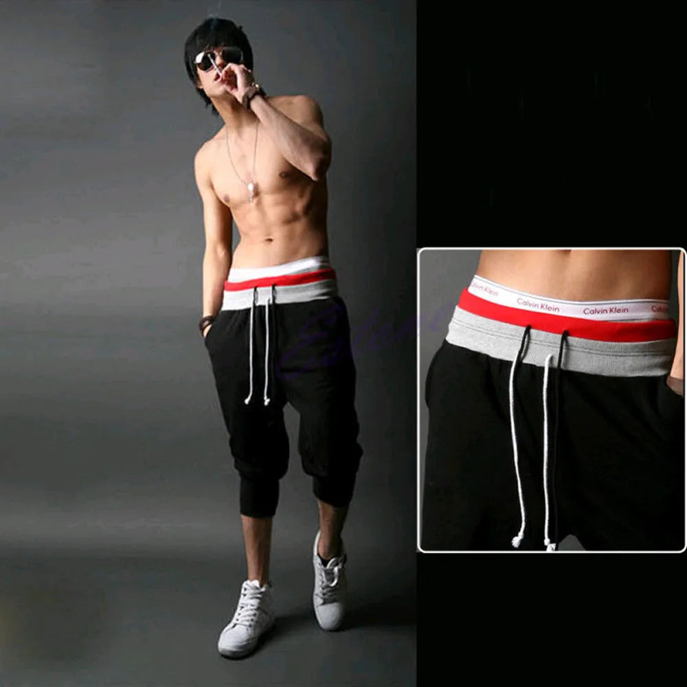 Dance Baggy Jogger Casual Men Harem Trousers Shorts Slacks