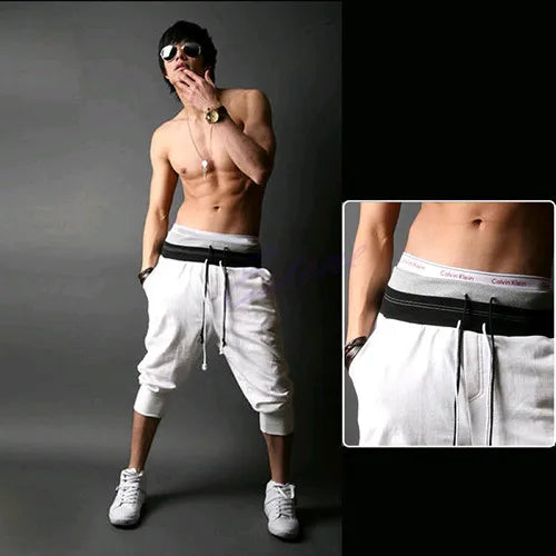 Dance Baggy Jogger Casual Men Harem Trousers Shorts Slacks