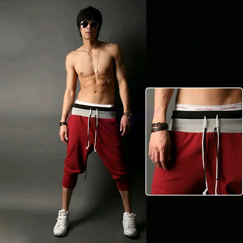 Dance Baggy Jogger Casual Men Harem Trousers Shorts Slacks