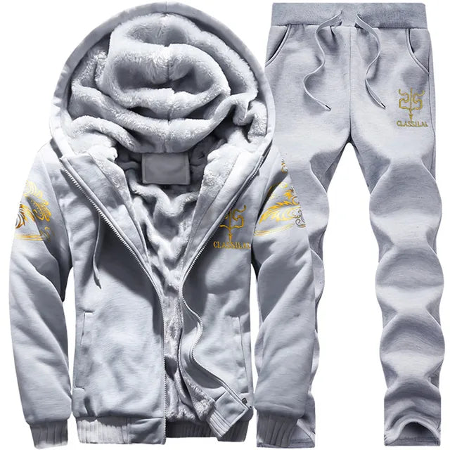 Hoodie Sweatshirt Men/Women 2020 Coat Fleece Hoodies Sweatshirts+Sweatpants Suit Autumn Winter Warm Logo Printed Hooded Pullover