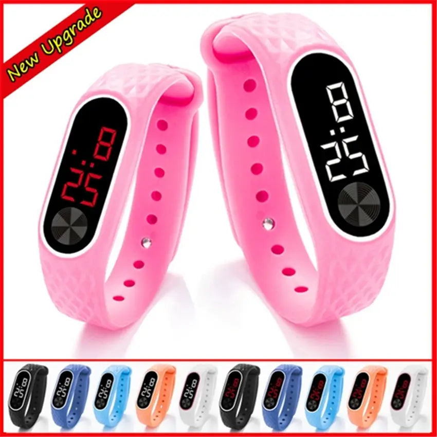 New Children&#39;s Watches Kids LED Digital Sport Watch for Boys Girls Men Women Electronic Silicone Bracelet Wrist Watch Reloj Nino